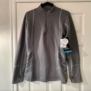 Cabelas Polartec Womens Size Large 1/4 Zip L/S Wicking Active Pullover Top NEW